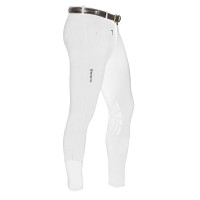 Herenbroek Zeus met kniestukken in stretchkatoen Equestro Wit