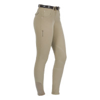 Pantalon femme Race en coton stretch Equestro Beige Pantalon femme Race en coton stretch Equestro Beige