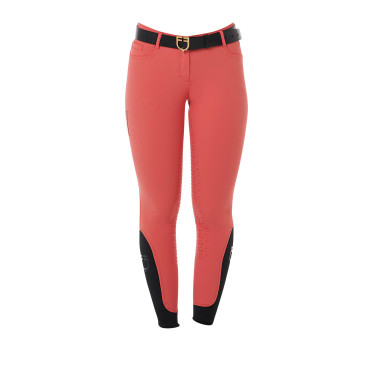 Damesbroek met volledig grip Aria van technisch stof Equestro Klaproosrood