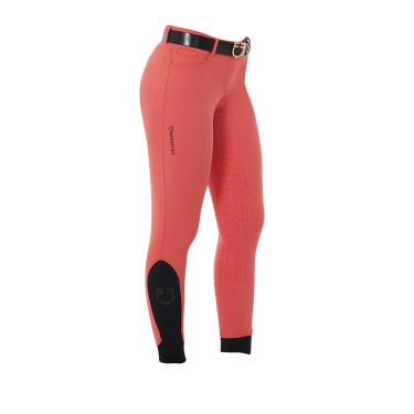 Damesbroek met volledig grip Aria van technisch stof Equestro Klaproosrood