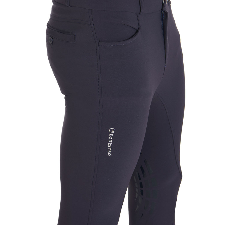 Broek met kniestukken grip heren in technisch stof Equestro Broek met kniestukken grip heren in technisch stof Equestro