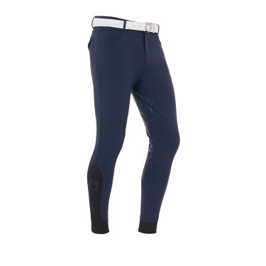 Broek met volledige grip voor heren in technisch stof Equestro Marineblazer Marineblauw