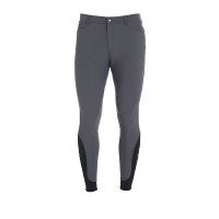 Slim-fit broek met grip heren met logo Caspar Equestro Zwart