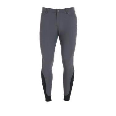 Slim-fit broek met grip heren met logo Caspar Equestro Asfalt Grijs