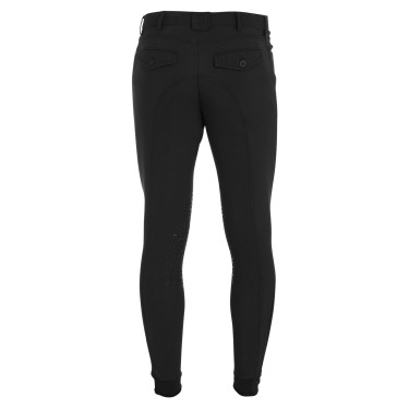 Slim-fit broek met grip heren met logo Caspar Equestro Zwart