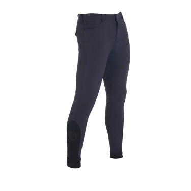 Slim-fit broek met grip heren met logo Caspar Equestro Marine Marineblauw