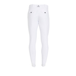 Slim-fit broek met grip heren met logo Caspar Equestro Wit