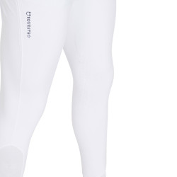 Slim-fit broek met grip heren met logo Caspar Equestro Wit