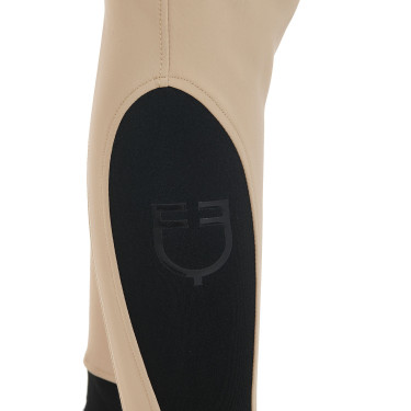 Strakke damesbroek met grip met logo Zenda Equestro Wierook Beige