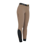 Strakke damesbroek met grip met logo Zenda Equestro Asfalt Grijs