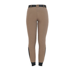 Strakke damesbroek met grip met logo Zenda Equestro Walnoot Bruin