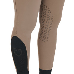 Strakke damesbroek met grip met logo Zenda Equestro Walnoot Bruin