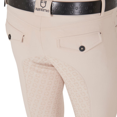 Strakke broek met volledige grip heren Aria Equestro Zandkleurige dollar Wit