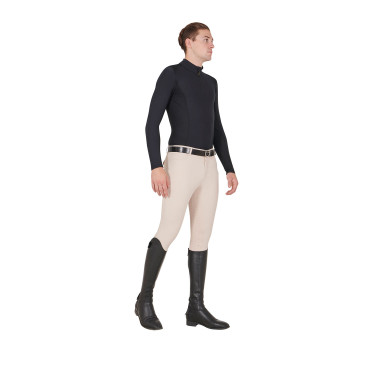 Strakke broek met volledige grip heren Aria Equestro Zandkleurige dollar Wit