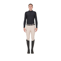 Strakke broek met volledige grip heren Aria Equestro Zandkleurige dollar Wit