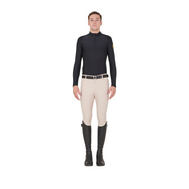 Strakke broek met volledige grip heren Aria Equestro Zandkleurige dollar Wit
