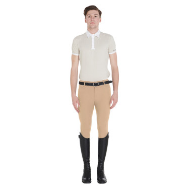 Strakke broek met volledige grip heren Aria Equestro Wierook Beige