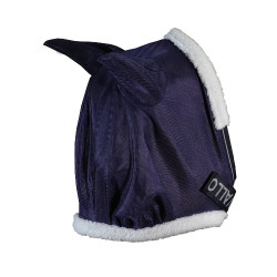 Vliegenmasker met oren Acavallo Marine Marineblauw