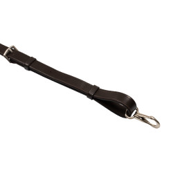 Lederen martingaal met contrasterende stiksels Equestro Donkerbruin