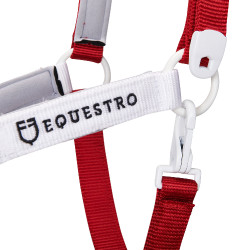 Nylon halster Flaggy Equestro Marine / wit / rood Blauw Nylon halster Flaggy Equestro Marine / wit / rood Blauw
