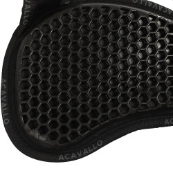 Hexagonale gel schokdemper schapenvacht Acavallo Zwart / zwart Hexagonale gel schokdemper schapenvacht Acavallo Zwart / zwart