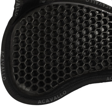 Hexagonale gel schokdemper schapenvacht Acavallo Zwart / zwart Hexagonale gel schokdemper schapenvacht Acavallo Zwart / zwart