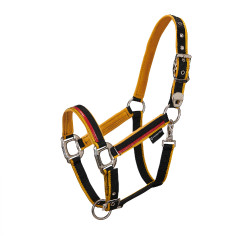 Nylon halster met lijn Red Trim Equestro