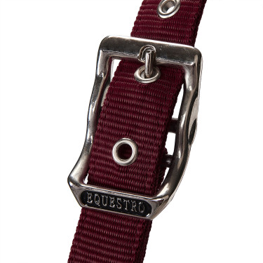 Licol en nylon avec longe et doublure en polaire Equestro Bordeaux Licol en nylon avec longe et doublure en polaire Equestro Bordeaux