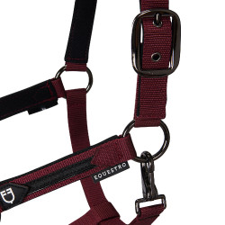 Licol en nylon avec longe Elegance Equestro Bordeaux