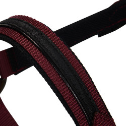Licol en nylon avec longe Elegance Equestro Bordeaux