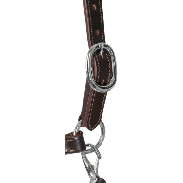 Lederen halster met ergonomische bescherming en neusriem van touw Acavallo Donkerbruin Lederen halster met ergonomische bescherming en neusriem van touw Acavallo Donkerbruin
