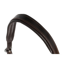 Lederen halster met ergonomische bescherming en neusriem van touw Acavallo Donkerbruin Lederen halster met ergonomische bescherming en neusriem van touw Acavallo Donkerbruin