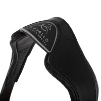 Lederen halster met ergonomische kalfslederen bescherming Acavallo Zwart Lederen halster met ergonomische kalfslederen bescherming Acavallo Zwart