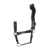 Lederen halster met ergonomische kalfslederen bescherming Acavallo Donkerbruin Lederen halster met ergonomische kalfslederen bescherming Acavallo Donkerbruin
