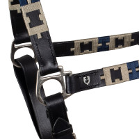 Lederen halster met geometrisch patroon Polo Equestro Zwart Lederen halster met geometrisch patroon Polo Equestro Zwart