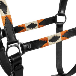 Lederen halster met Navajo-versieringen Polo N Equestro Lederen halster met Navajo-versieringen Polo N Equestro