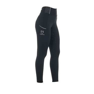 Dameslegging met strass Equestro Zwart