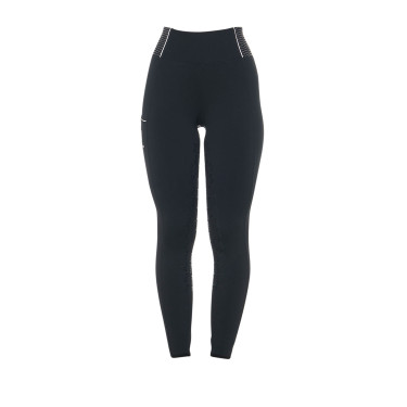 Dameslegging met strass Equestro Zwart