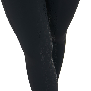 Dameslegging met strass Equestro Zwart