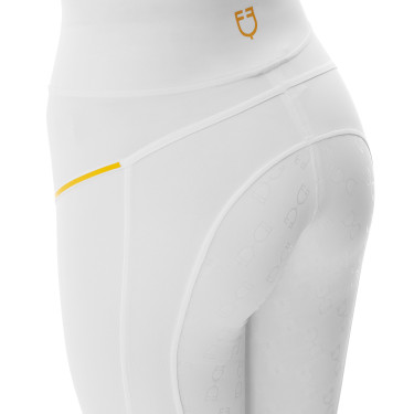 Strakke dameslegging met micro-mesh inzetstukken Equestro Wit