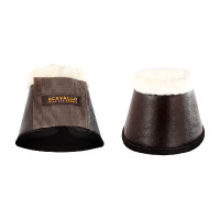 Klokken van ecologisch schapenleer met klittenbandsluiting Acavallo Bruin