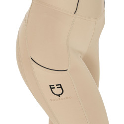 Dameslegging met volledige grip Classic Equestro Wierook Beige Dameslegging met volledige grip Classic Equestro Wierook Beige