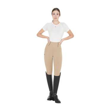 Dameslegging met volledige grip Classic Equestro Wierook Beige Dameslegging met volledige grip Classic Equestro Wierook Beige