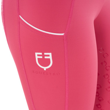 Dameslegging met volledige grip Classic Equestro Kamperfoelie Roze