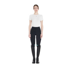 Strakke legging van stretch technisch materiaal dames Kao Light Equestro Zwart / smaragd