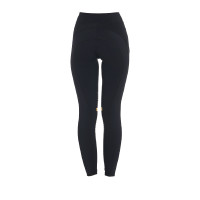 Strakke legging van stretch technisch materiaal dames Kao Light Equestro Zwart / geel Strakke legging van stretch technisch materiaal dames Kao Light Equestro Zwart / geel
