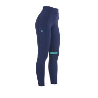 Strakke legging van stretch technisch materiaal dames Kao Light Equestro Marine / smaragdgroen Blauw