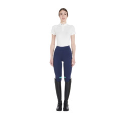 Strakke legging van stretch technisch materiaal dames Kao Light Equestro Marine / smaragdgroen Blauw