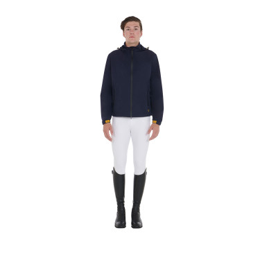 Technische 3-laags herenregenjas Equestro Marine Marineblauw