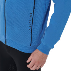 Katoenen hoodie met ritssluiting heren Equestro Daphne Blauw